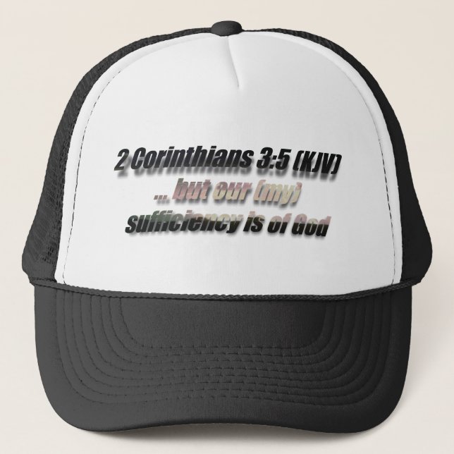 Gorra De Camionero 2 Cor 3:5 (Anverso)