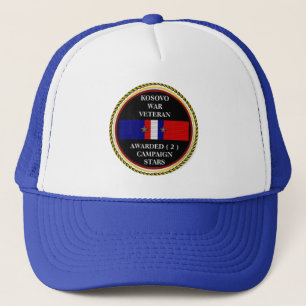 GORRA DE CAMIONERO 2 ESTRELLAS DE CAMPAÑA VETERANO DE GUERRA DE KOSO