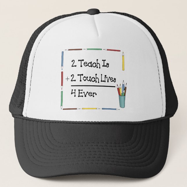 Gorra De Camionero 2 Teach es 2 vidas 4 del tacto nunca (Anverso)