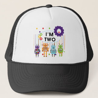 Gorra De Camionero 2das camisetas y regalos del cumpleaños del robot