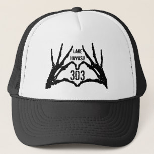 Gorra De Camionero 303 LAKE HAVASU con las manos del corazón del crán
