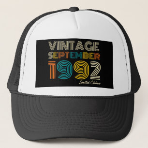 Gorra De Camionero 30 Cumpleaños Vintage Septiembre 1992 Limited Edtn