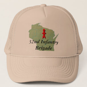 Gorra De Camionero 32do La infantería con Wisconsin traza