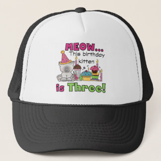 Gorra De Camionero 3.ª camiseta y regalo de cumpleaños para gatitos