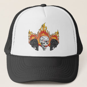 Gorra De Camionero 3.ª copia de calaveras inflamantes