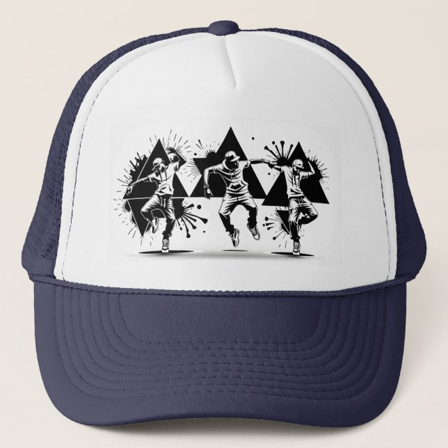 Gorra De Camionero 3.ᵉʳ Hip B&W (Anverso)
