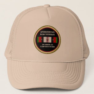 GORRA DE CAMIONERO 3 ESTRELLAS DE CAMPAÑA VETERANO DE GUERRA AFGANIS