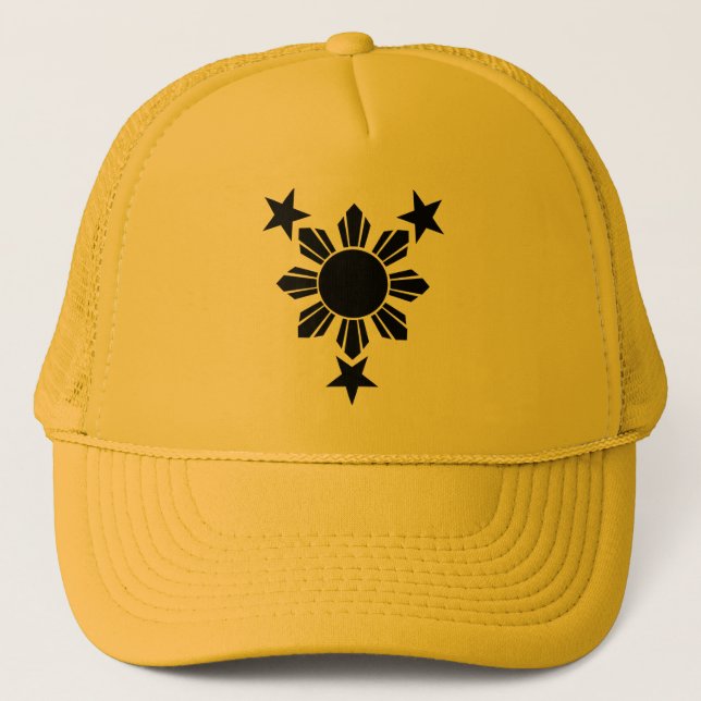 Gorra De Camionero 3 estrellas y sólidos de Sun (casquillos) (Anverso)