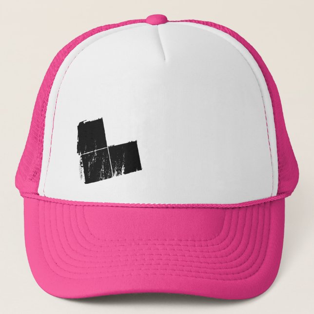 Gorra De Camionero 3 Sqr. Rosa (Anverso)