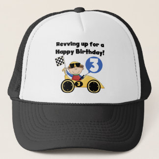 Gorra De Camionero 3ro camisetas y regalos del cumpleaños del coche