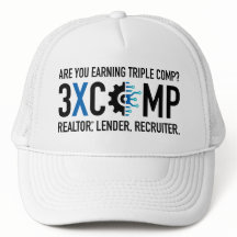 3XCOMP Trucker Hat - Blanco