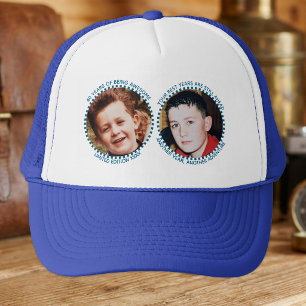 Gorra De Camionero 40º hito 'cualquier edad' foto 2 azul blanco