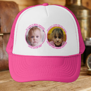 Gorra De Camionero 40º hito 'cualquier edad' foto 2 rosa blanco