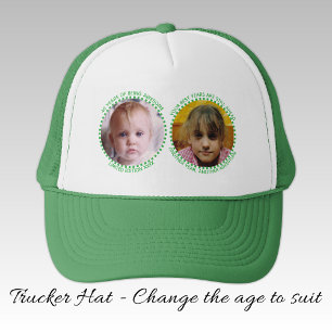 Gorra De Camionero 40º hito 'cualquier edad' foto 2 verde blanco
