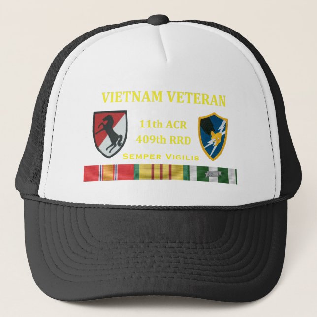 Gorra De Camionero 409o Casquillo del ACR Vietnam de RRD 11mo (Anverso)