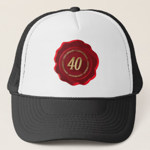 Gorra De Camionero 40.ª foca de cera roja