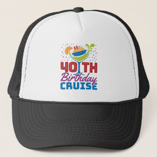 Gorra De Camionero 40.º crucero de cumpleaños