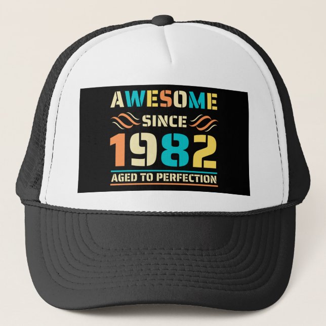Gorra De Camionero 40.º cumpleaños increíble desde 1982 (Anverso)