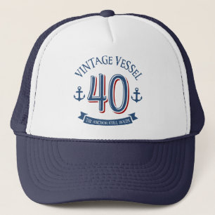 Gorra De Camionero 40.o cumpleaños náutico