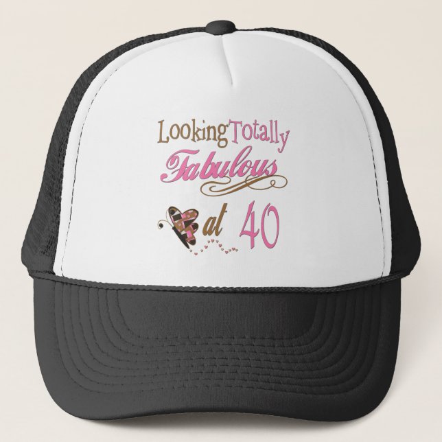 Gorra De Camionero 40.o Regalos de cumpleaños (Anverso)
