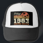Gorra De Camionero 40th Birthday Retro Vintage 1983 Limited Edition<br><div class="desc">40th Birthday Retro Vintage 1983 Limited Edition</div>