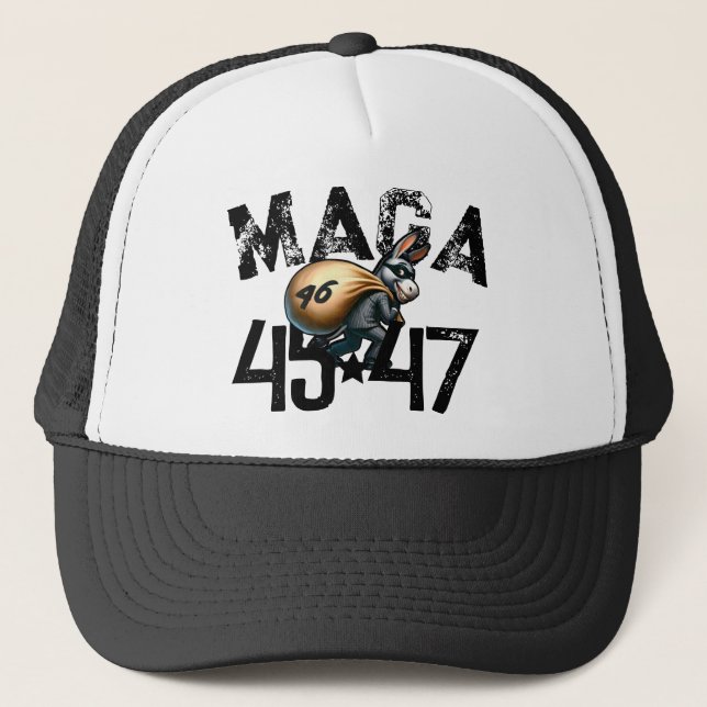 Gorra De Camionero 45 | 46 ROBADO | 47 Trump 2024 (Anverso)
