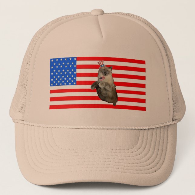 Gorra De Camionero 4.º gato de julio (Anverso)