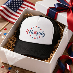 Gorra De Camionero 4 de julio Estrellas patrióticas de la independenc