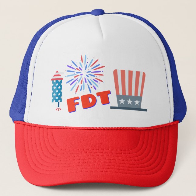 Gorra De Camionero 4 de julio FDT Foxtrot Delta Tango (Anverso)