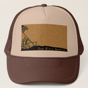 Gorra De Camionero 4 de julio Iwo Jima, Dios bendiga a Estados Unidos