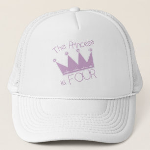 Gorra De Camionero 4tas camisetas del cumpleaños de princesa Crown