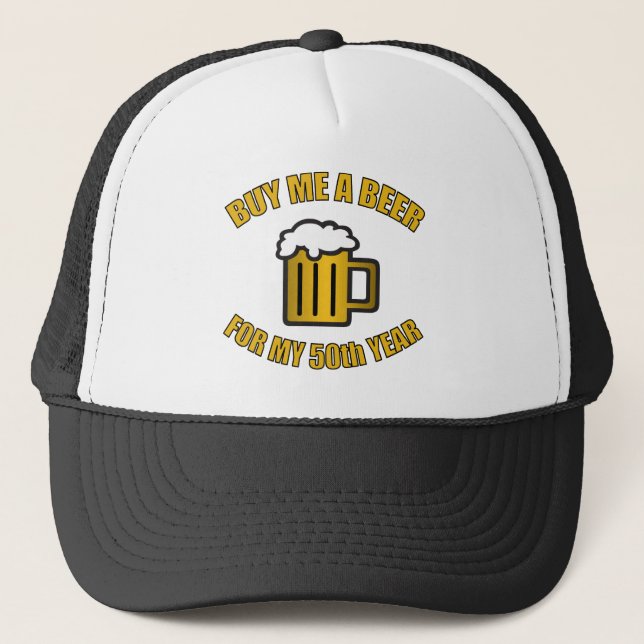 Gorra De Camionero 50.ª Cerveza divertida de cumpleaños