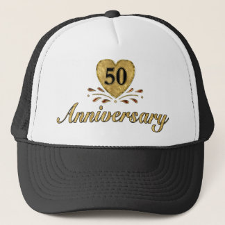 Gorra De Camionero 50° Aniversario - Oro