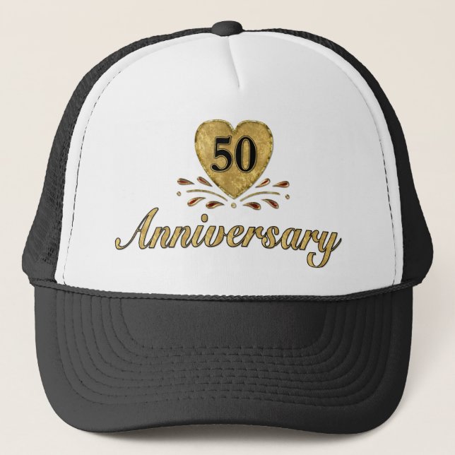 Gorra De Camionero 50° Aniversario - Oro (Anverso)