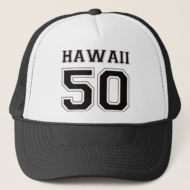 Gorra De Camionero 50 Hawaii - negro (Anverso)