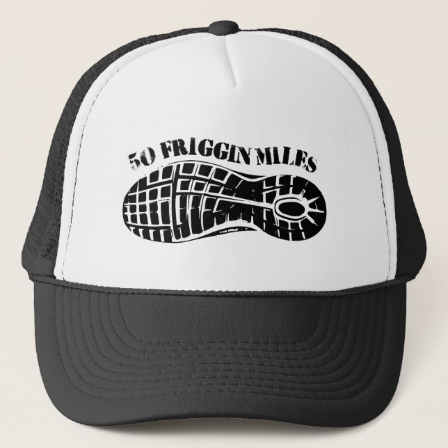 Gorra De Camionero 50 Millas Friggin Ultra Running Tread (Anverso)