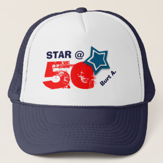 Gorra De Camionero 50.o Nombre de encargo A07 de la ESTRELLA del