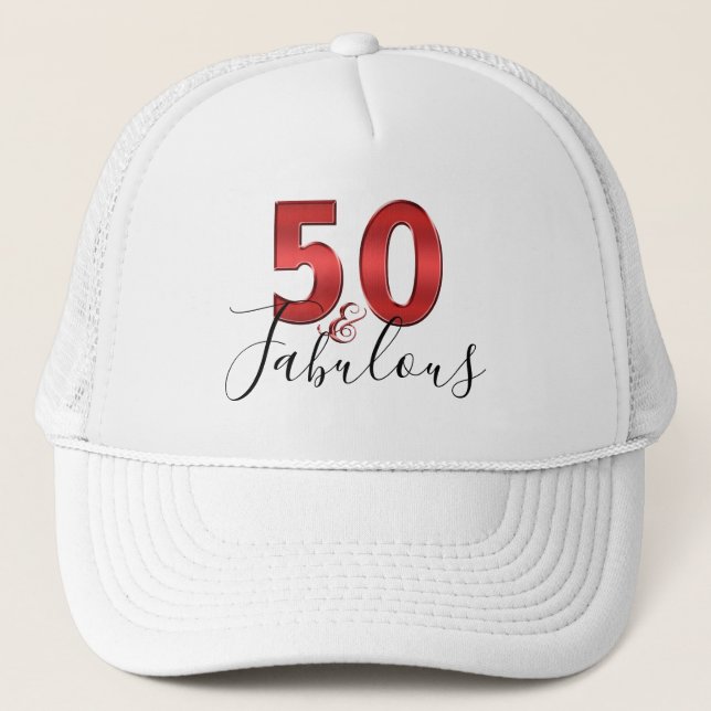 Gorra De Camionero 50 y cumpleaños fabuloso de Vegas del casino del | (Anverso)