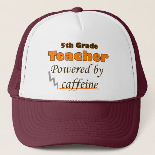 Gorra De Camionero 5.º profesor universitario alimentado por cafeína