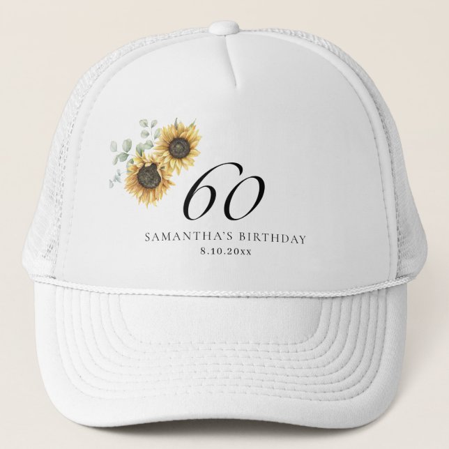 Gorra De Camionero 60.º Fiesta de Eucaliptus Sunflower (Anverso)