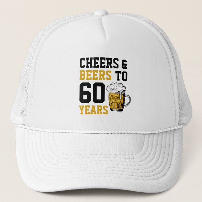 Gorra De Camionero 60 años de vigilia y cerveza a 60 años (Anverso)