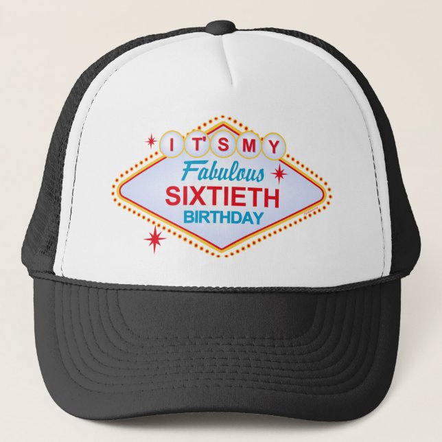 Gorra De Camionero 60.o cumpleaños de Las Vegas (Anverso)