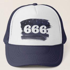 Gorra De Camionero 666 Ángel Número Estrellas Mayor Autoalineación