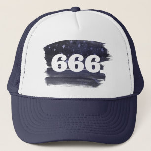 Gorra De Camionero 666 Ángel Número Estrellas Mayor Autoalineación
