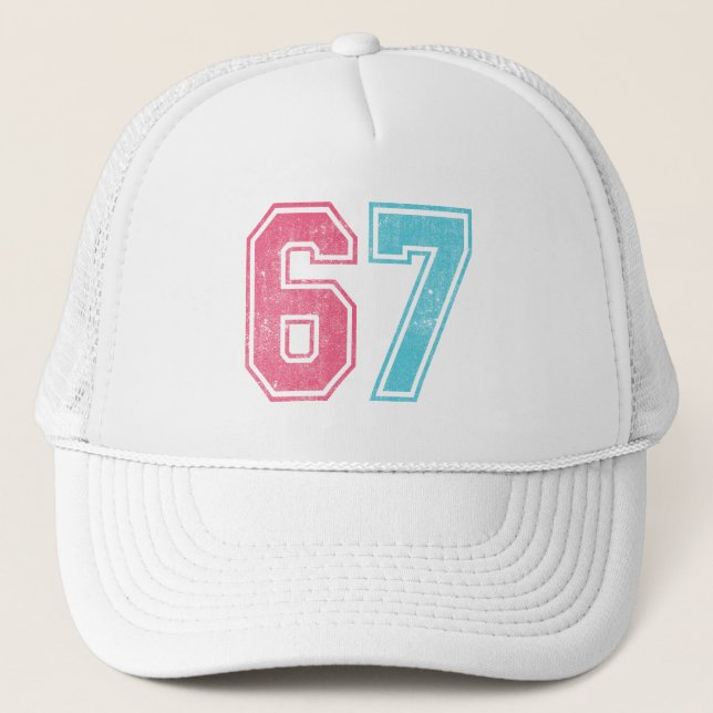 Gorra De Camionero 67 Gracioso Meme Seis Siete Gen Alpha (Anverso)