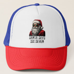 Gorra De Camionero 67 Meme Divertido Santa Dice Seis Siete Navidad