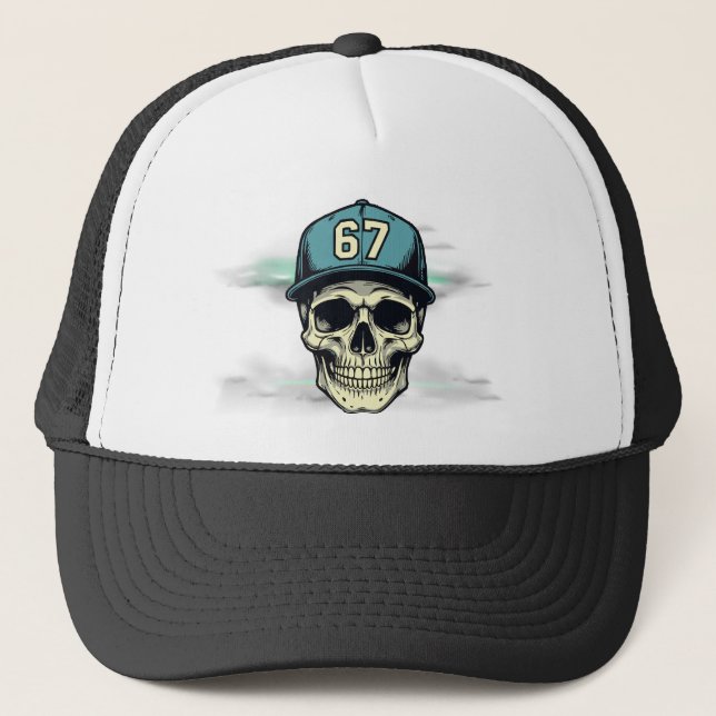 Gorra De Camionero 67 Skull (Anverso)