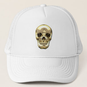 Gorra De Camionero [700] Cráneo Humano Dorado