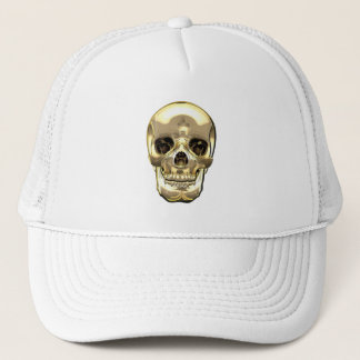 Gorra De Camionero [700] Cráneo Humano Dorado