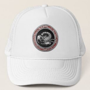 Gorra De Camionero [700] Escorpión de plata sagrada en negro